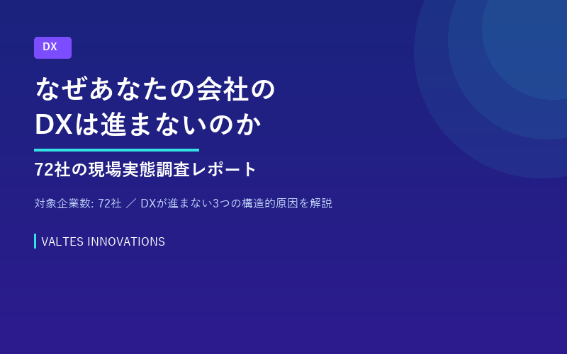 なぜあなたの会社のDXは進まないのか｜72社の現場実態調査レポート